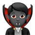 🧛🏾 vampire: medium-dark skin tone display on Apple